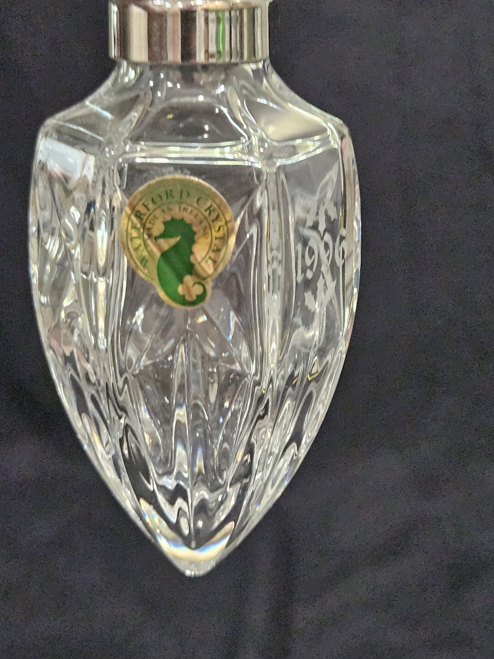 Waterford Crystal 1996 Annual Christmas Ball Ornament Vintage Teardrop Ireland